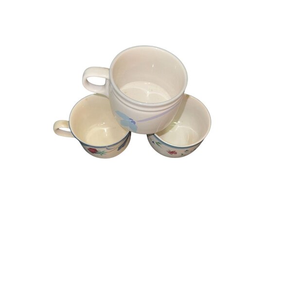 Set Of 3 Vintage Floral Coffee Mugs By Lenox Newcor & Studio Nova - Picture 3 of 8